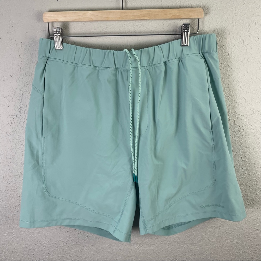 Outdoor Voices Mens Blue Drawstring Lined Gym Training‎